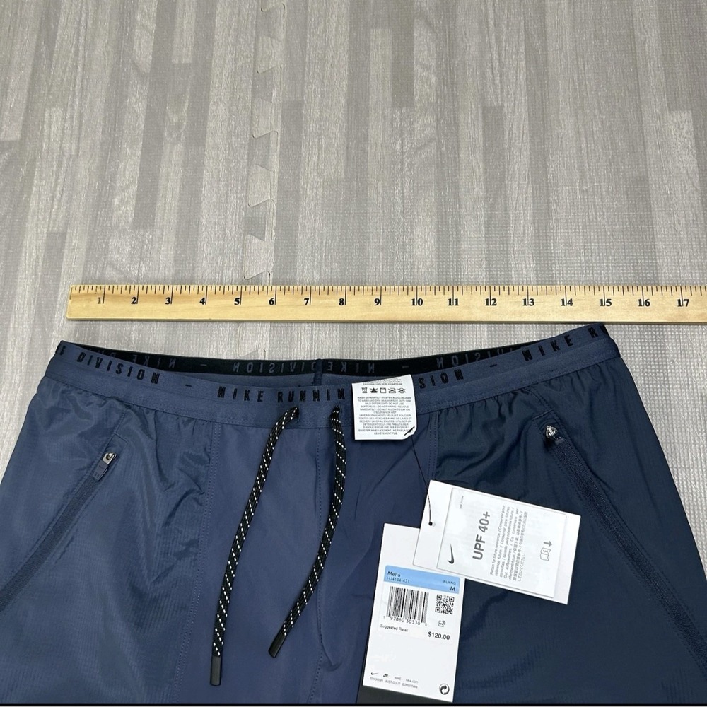 Nike Dri-FIT ADV‎ UV Running Pants Men's Medium Black HJ4144-437 New - Picture 3 of 9